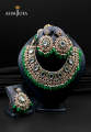 Asim Jofa Jewelry Earring Set AJJSE-174 Ladies Gold Plated Jewelry with Pearl And Stone Work. 