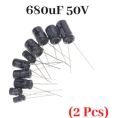 2 Pcs- 680uF 50V capacitor electrolytic capacitors. 