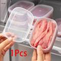 Multifunctional Fresh Food Storage Container Fridge Organizer Partitioned for Bread Fruits. 