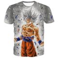 Hot selling new anime DRAGON BALL Dragon Ball 3D printed European size short sleeved T-shirt. 