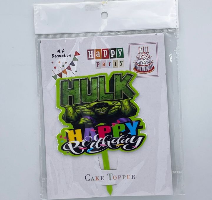 DELIGHTFUL HULK CAKE TOPPER: PERFECTLY ADORABLE FINISHING TOUCH FOR YOUR LITTLE ONE'S CELEBRATION