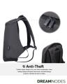 Anti Theft Bag Packs Original Anti Theft Bagpack - Black / Grey. 