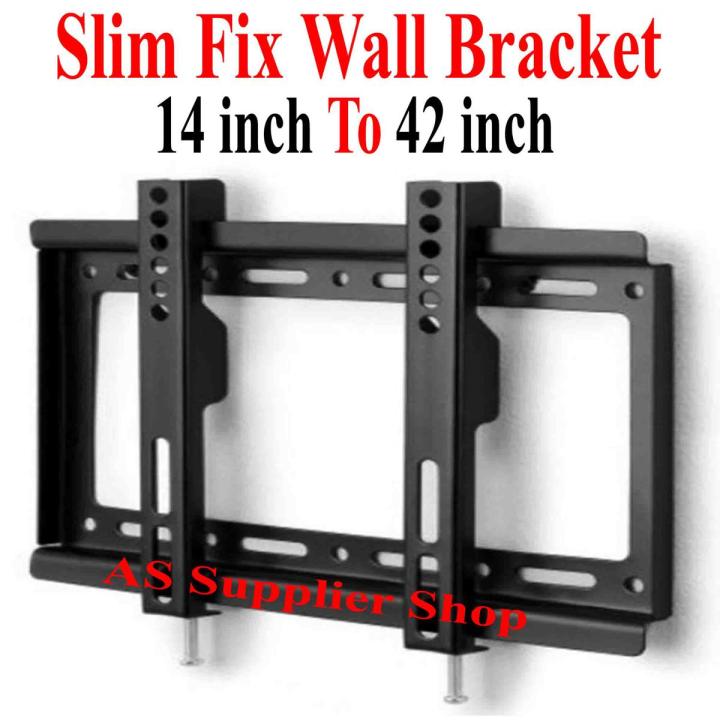 Best Quality 14 inch To 42 inch Universal LCD LED TV Fix Wall Bracket Wall Mount Wall Stand Slim Wall Bracket Wall Mount Wall Stand Non-Movable Wall Bracket Wall Mount Wall Stand