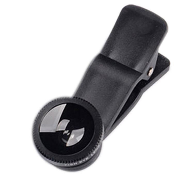Camera Clip-on Lens Kit  3-in-1 Universal Smartphone 180 degree Fisheye Lens 0.67X Wide Angle Macro Lens