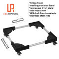 Fridge Stand with Wheels - Automatic Washing Machine Stand with locked option Wheels - Multipurpose – Adjustable. 