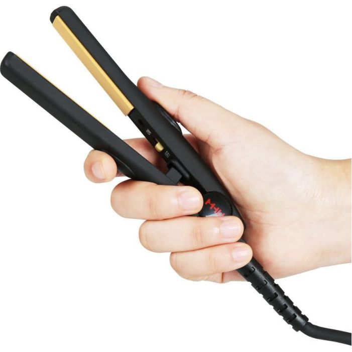 MHU Premium Quality Professional Travel Mini Flat Iron Tourmaline Ceramic Hair Straightener - Salon-Quality Styling, with 180C Salon Temp, 1.8M Cable, UK Plug - The Ultimate Portable MHD-082 Powerhouse! Lightweight 0.5 x 6 Inch (Black)