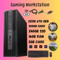 Gaming workstation pc With Xeon 6th Gen Processor with 16GB Ram 2gb Card. 