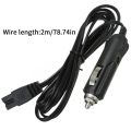 2m 12/24V Lead Cable Plug Wire 2 Pin Charger For Car Cooler Cool Box Mini Fridge Car Refrigerator Cigarette Lighter Power Cord. 