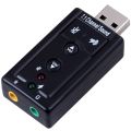 External USB 2.0 Virtual 7.1 Channel Audio Splitter Sound Card Adapter for PC/Laptop. 