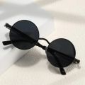 Metal Steam Punk Style Sun Glasses Steampunk Fashion Men Retro Round Sunglasses. 