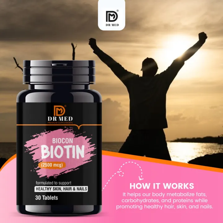 "DR%20MED%20Biocon%20Biotin:%20Biotin%202500MCG,%20Supplement%20for%20Hair%20Growth,%20Strong%20Hair%20and%20Glowing%20Skin,%20Fights%20Nail%20Brittleness,%2030%20Biotin%20Tablets%20(Its%20Wholesale%20Price)%20-%20Image%206