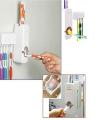 Latest HQ Toothpaste Dispenser with Tooth Brush Holder - White. 