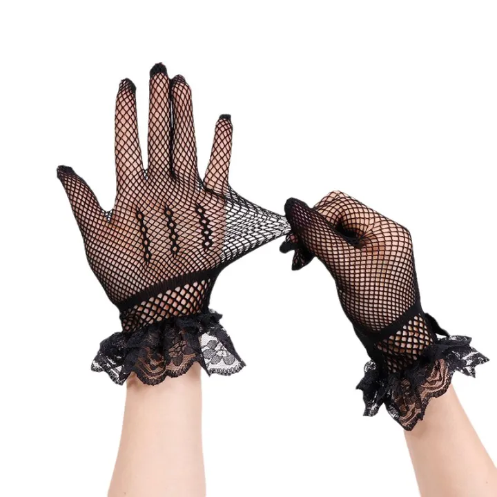 Mesh%20Gloves%20For%20Women%20Thin%20Hollow%20Sexy%20Black%20Sexy%20Accessories%20Lace%20Elegant%20Retro%20Dance%20Sun%20Protection%20For%20Performance%20-%20Image%206