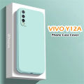 Original For VIVO Y12A Silicone Full Cover Case Classic Solid Color Phone Case Cover. 