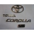 TOYOTA COROLLA 2005 Emblem Set (Car Logo). 