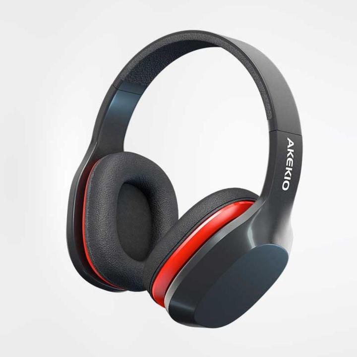 Akekio bh01 Black Grey Wireless Bluetooth Headphone Noise Cancallation Stereo Sound Headset Gaming Sports - Unmatched Sound Quality & Comfort