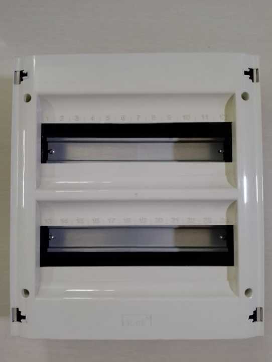 ELBi DB box without cover for 24 MCB circuit breakers. Made in TURKEY. Best for general use & Solar system. Electric Distribution box.