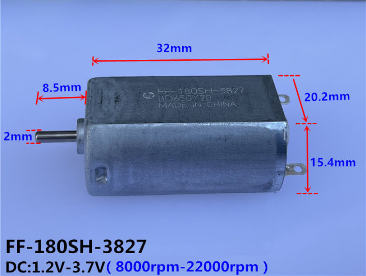 Brand new Mabuchi FF-180SH-3827 1.2V~3.7V 180 DC motor metal brush shaver motor ~
