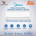 Midea 2.0 Ton Full DC Inverter AC | Model MSEZ2D-24HRFN1-QC0 Xtreme Plus Series | А++ Еnеrgу Сlаѕѕ | T3 Compressor | Heat & Cool | Up to 71% Energy Saving | WiFi Enabled | Self-Cleaning & Sterilization | 12 Years Warranty  / Midea Free Installation. 