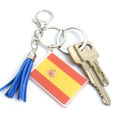 World Flag Football Acrylic Tassel Keychain Brazil Italy France Keyring Soccer Lover Bag Pendant Collection Jewelry Accessories. 