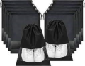 20 Piece Travel Shoes Storage bag with clear window non-woven with PVC Bag. 