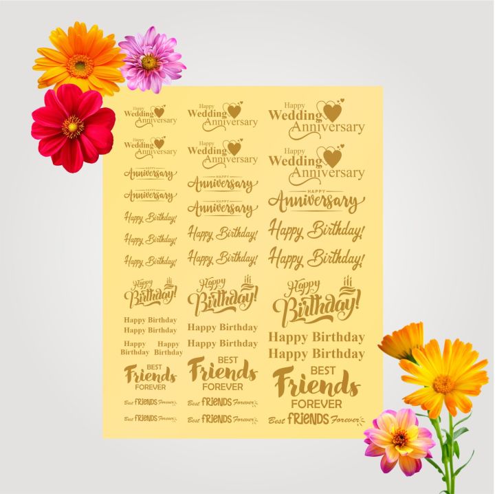 RESIN ART'S TRANSPARENT STICKERS IN GOLD (IN SINGLE AND PACK OF 2)