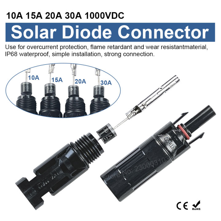 Solar%20Panel%20Cable%20Connector%20MC3/4%201000V%2030A%20Male%20Female%20Connector%20IP67%20with%20Diode%20Fuse%20for%20T%20Y%20Branch%20Parallel%20Solar%20Splitter%20-%20Image%205