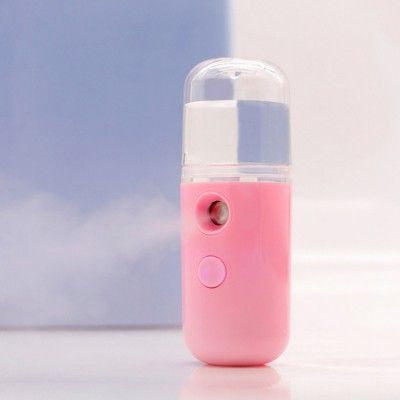 FANCY Face Moisturizing Sprayer USB Rechargeable Portable Air Humidifier Handheld Water Atomizer, Pink