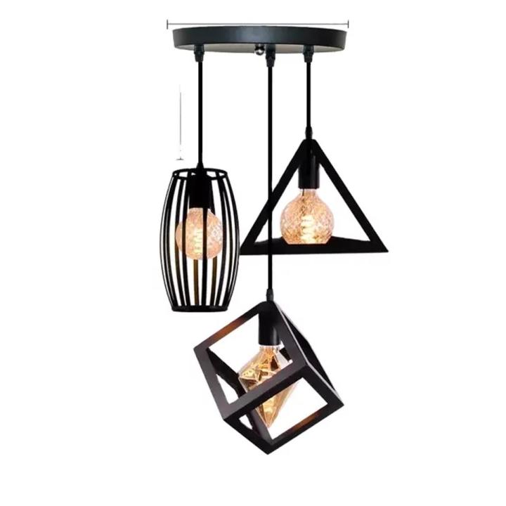 3in1 Hanging Lights Combo Pack |Square | Cage | Triangle| Ceilling Light | pendant Lamp | Fancy light | Indoor & Outdoor Lighting For Home , Offices , Resturent & Villas.
