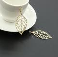 2021 Hot Fashion Wholesale Jewelry Hollow Metal Leaves Dangling Long Statement Drop Earrings For Women Gift Anniversary. 