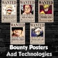 One Piece Bounty Posters 5 (Any Characters of Your Choice) – 12x9 Inch Premium Wall Art for Anime Fans. 