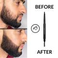 LAVOSSY Beard Pen Filler - BLACK - Long Lasting and Easy to Use Beard Pen with blending brush results in a sleek & natural look, Water/Sweat Proof beard filler - BLACK. 