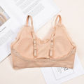2019 spring and summer new seamless lace beautiful back Japanese threaded chest wrap adjustable shoulder straps no steel ring sleep underwear. 