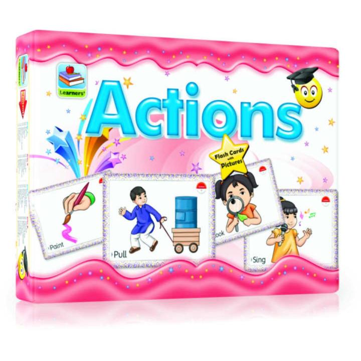 Early Learners Large Flash Cards of Actions | Export Quality