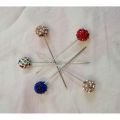Colorful crystal ball head muslim scarf pins. 