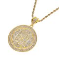 【happy one】Men Hip hop 6ix9ine Rapper pendant necklaces fashion Male Ice Bling rotating pendants necklace gifts. 
