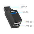 Kebidu 3 Ports USB Hub Adapter - USB 2.0 3.0 High-Speed HUB Splitter - for PC Computer Laptop. 