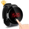 BODHI Men Fashion Waterproof LED Round Touch Screen Day Date Silicone Wrist Watch. 