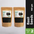 Chia Seeds - Tukh Malanga -Basil Seeds- 100 grams Pack of 2. 