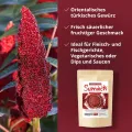 Sumac Spice, 100 g Sumak Spice Turkish, Oriental Sumac, Vinegar Tree Spice, Naturally Without Colourants and Additives, Hand Bottled in Germany. 