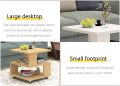 Creative sofa modern end side coffee table with storage shelf living room furniture in Ready To Assemble Form. 