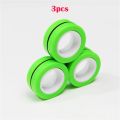 Hot 3PCS Magnetic Spinne Fidget Ring Spinner Magnet Fidget Toys Unzip Antistress For Children Adult Magnetic Spinner Rings Toys. 