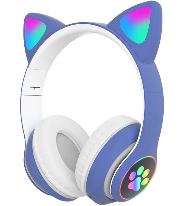 Kids%20Cat%20Ear%20Headphones%20with%20Built-in%20Microphone,%20400mAh%20Long-Lasting%20Battery,%20Wired%20&%20Wireless%20Modes,%20Colorful%20LED%20Lights%20-%20Image%203