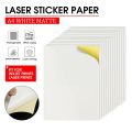 Sticker Sheets For Shipping Labels and Printing – Pack of 25 Sheets White Matte, Printable: Inkjet or Laser Printer, Online Labels.. 