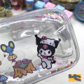 New Transparent Unicorn, Kuromi, melody, Glitter Zippered Pencil Case for Girls - High Capacity School Stationery Bag cute stationery for girls. 