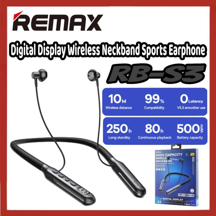 REMAX RB-S3 DIGITAL DISPLAY HIGH-CAPACITY WIRELESS NECKBAND Bluetooth Headset SPORTS EARPHONE