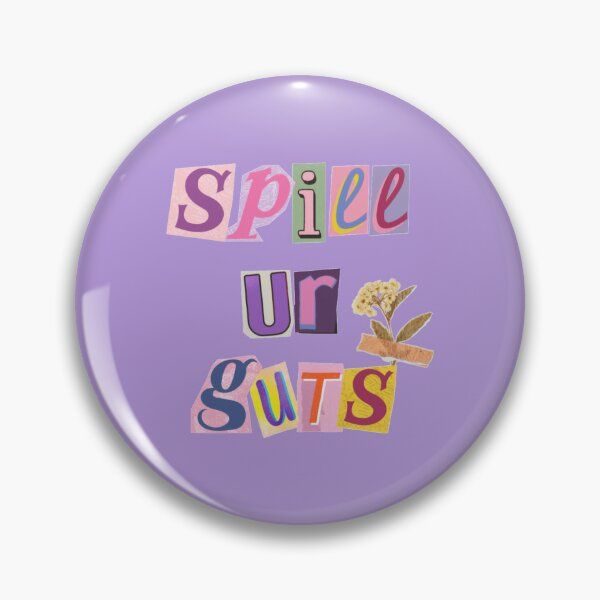 Spill Your Guts Olivia Rodrigo Soft Button Pin Cute Collar Brooch Jewelry Women Cartoon Lover Fashion Badge Creative Lapel Pin