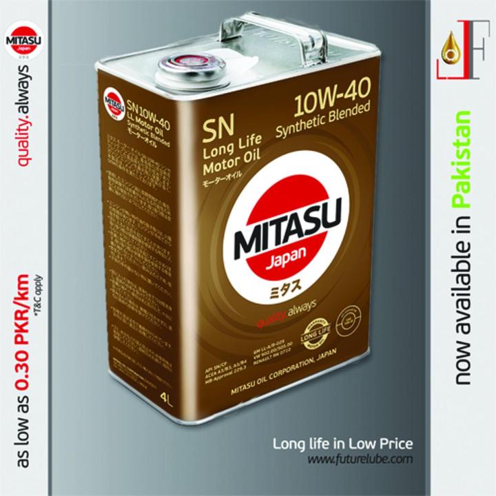 MITASU Motor Oil LL SN 10W-40 Synthetic Blended
