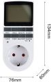 2 x NOVKIT Digital Security Timer Plug Socket Programmable Switch Timer with 10 ON-Off Programs and Random Mode for Home and Indoor (230V, 13A, 2900W). 