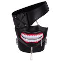 Halloween supplies Tokyo Ghoul Kaneki Ken 3D PU Leather Mask Cosplay Mask 3D One-eyed Mask Halloween mask. 